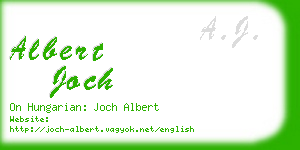 albert joch business card